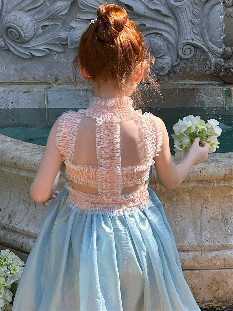 Vestido Infantil Azul Princesa