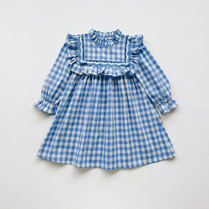 Vestido Infantil Gola Xadrez