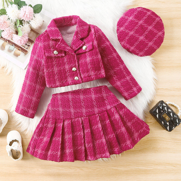 Conjunto Infantil Feminino Tweed Xadrez