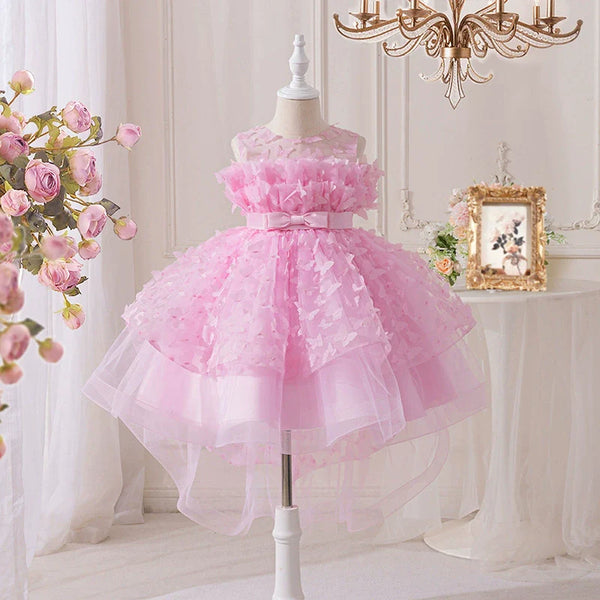 Vestido Infantil de Festa Tule Borboletas