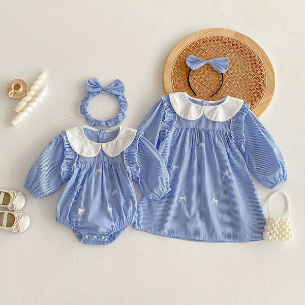 Body/ Vestido Infantil Lístras Lacinho