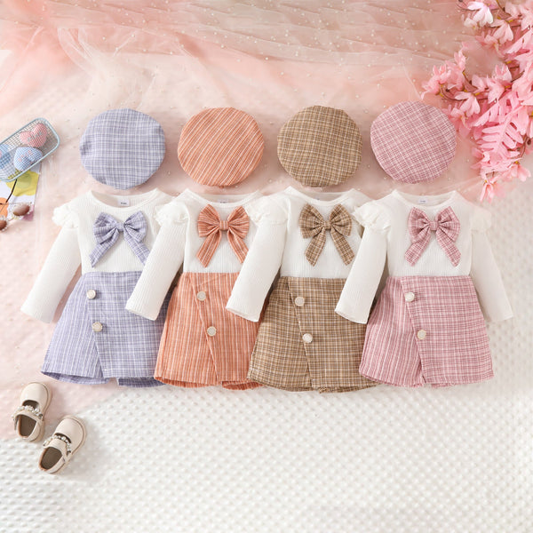 Conjunto Infantil Feminino Tweed Lacinho