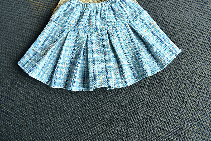 Conjunto Infantil Feminino Tweed Azul