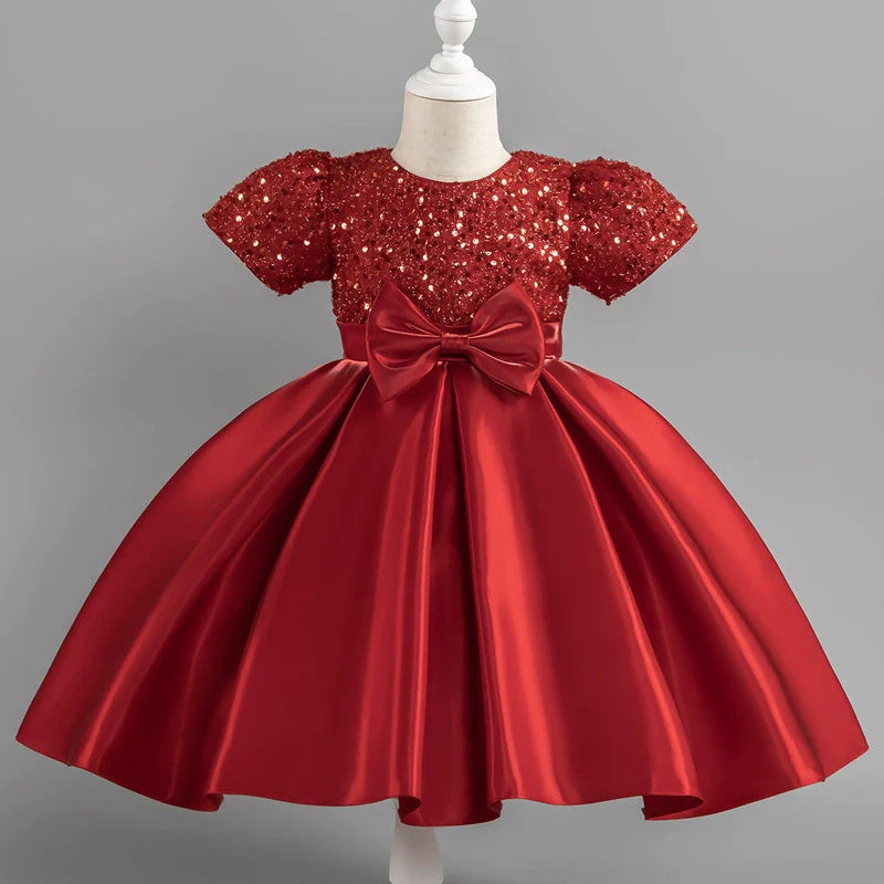 Vestido de Festa Brilhante Lacinho