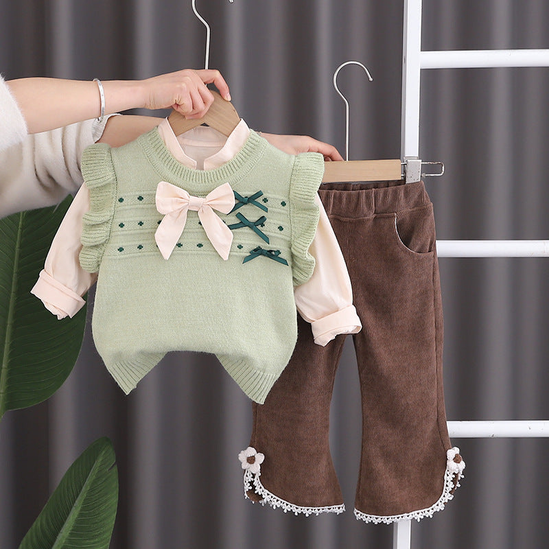 Conjunto Infantil Feminino Lacinho 3 Peças