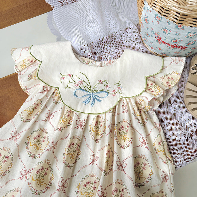 Vestido Infantil Babados Florzinhas