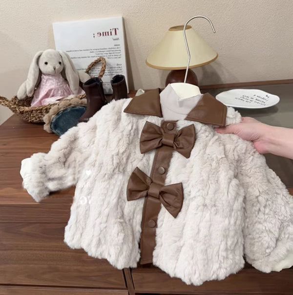 Casaco Infantil Feminino Plush Lacinhos