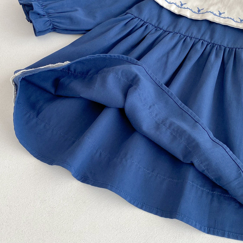 Vestido Infantil Bordado e Rendinha