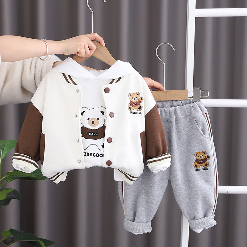 Conjunto Infantil Masculino Ursinho 3 Peças