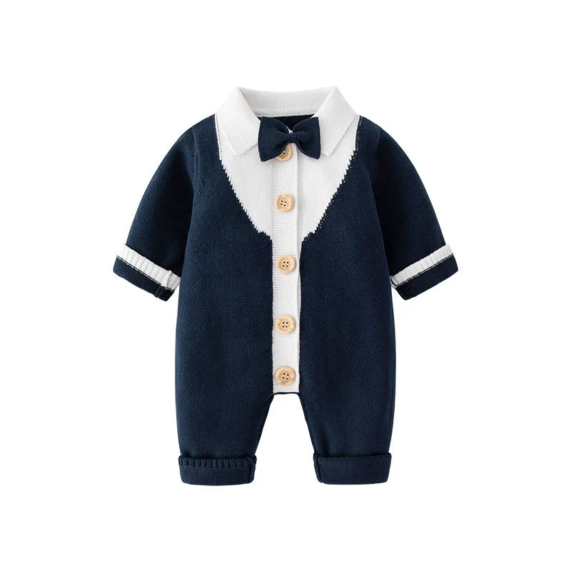 Macacão Infantil Tricô Gravatinha