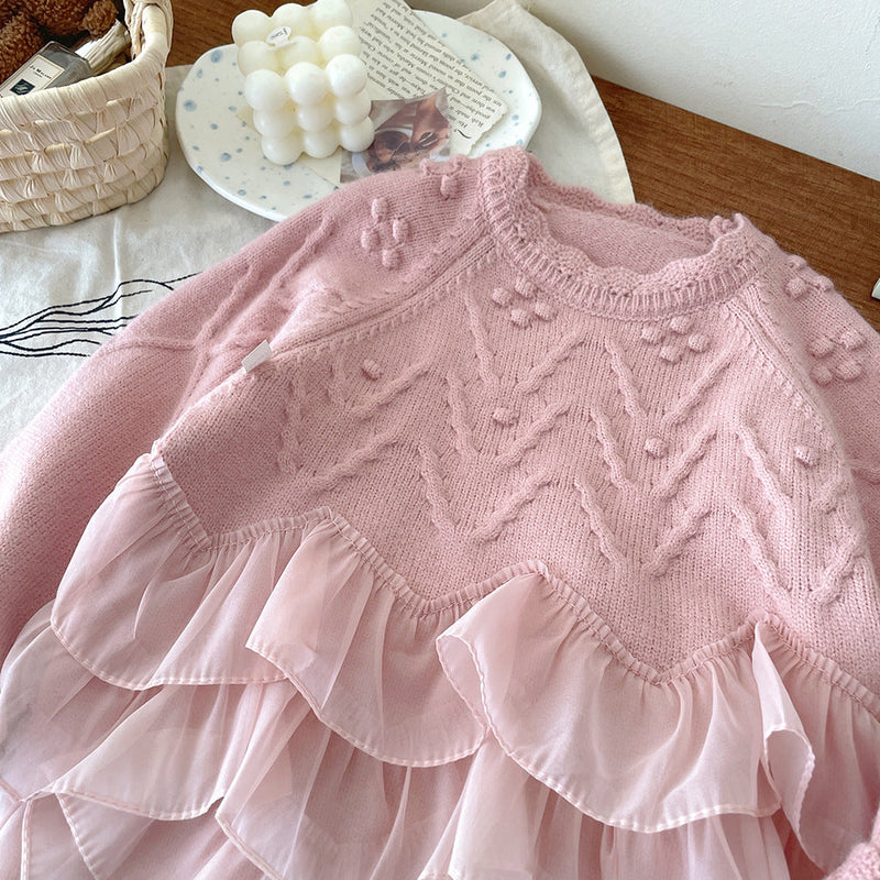 Blusa Infantil Feminina Tricô Babadinhos
