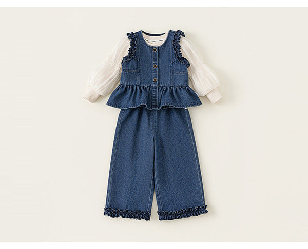 Conjunto Infantil Jeans 3 Peças