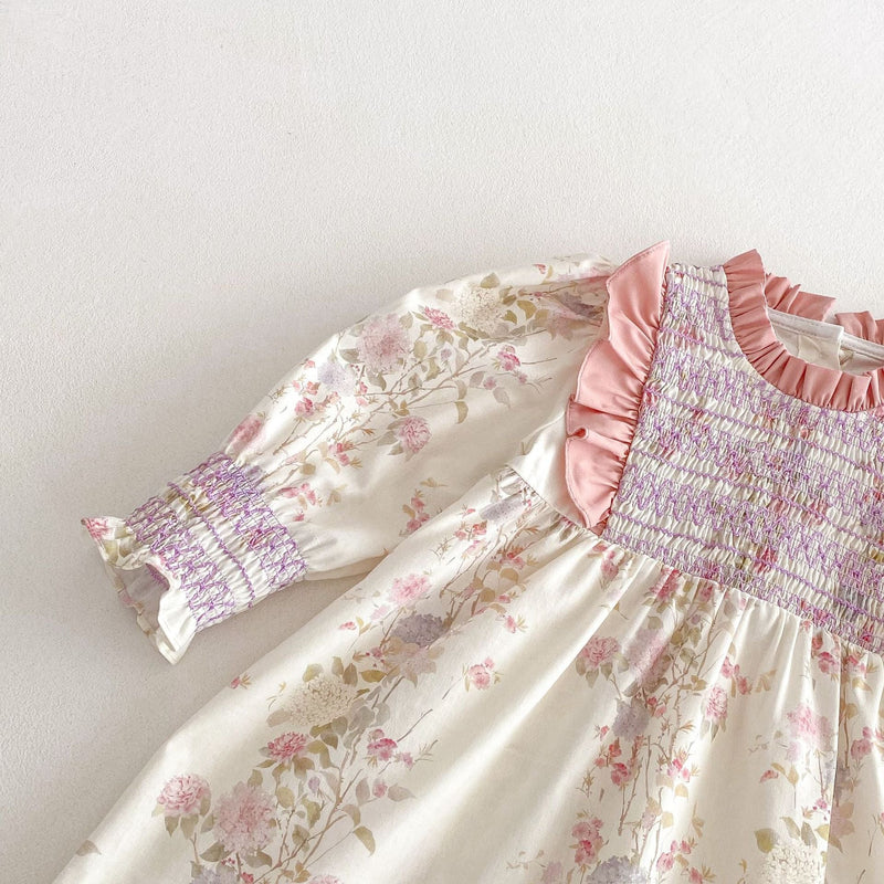 Vestido Infantil Rosa Florzinhas