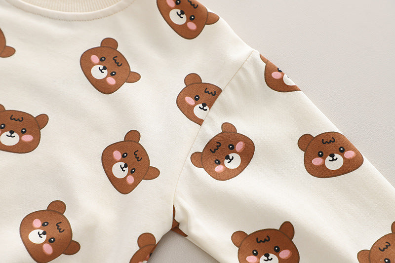 Conjunto Infantil Jardineira Bichinhos + Manga Longa