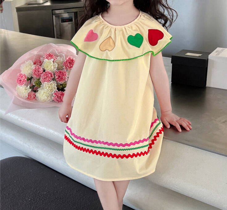 Vestido Infantil Golinha Corações