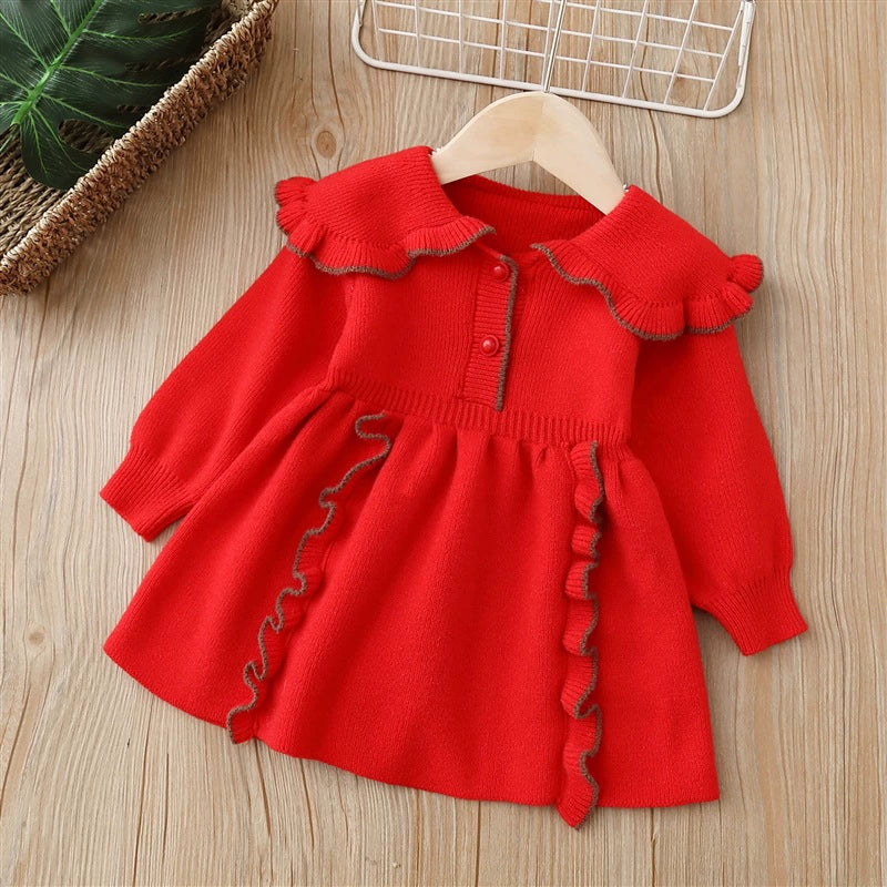 Vestido Infantil de Tricô