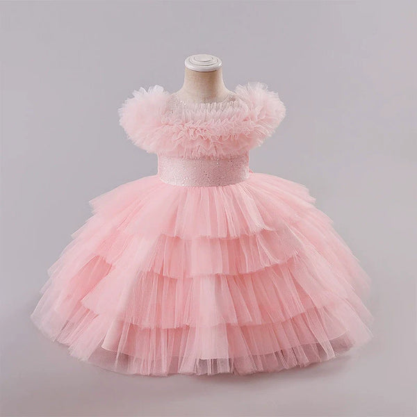 Vestido Infantil de Festa Tule Bufante