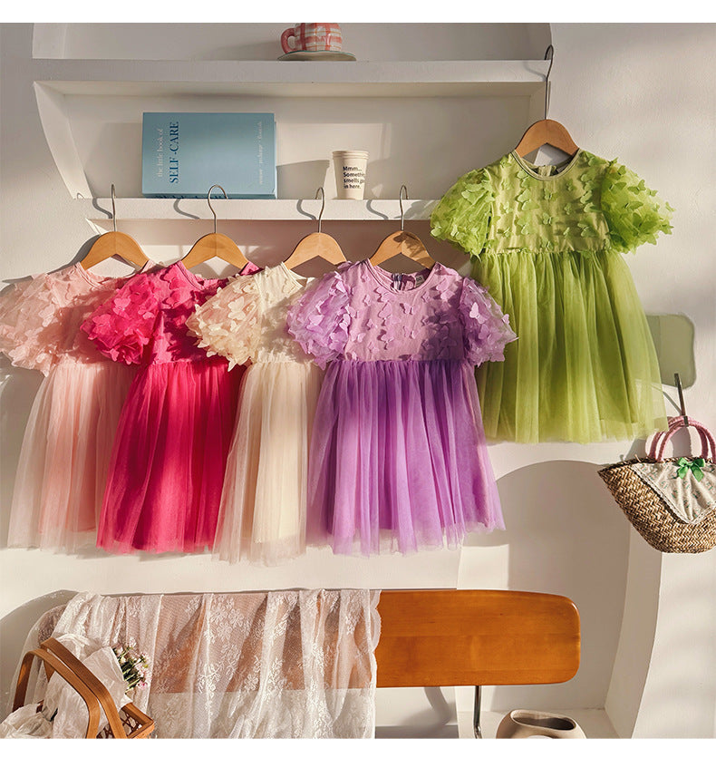 Vestido Infantil Tule Borboletinhas
