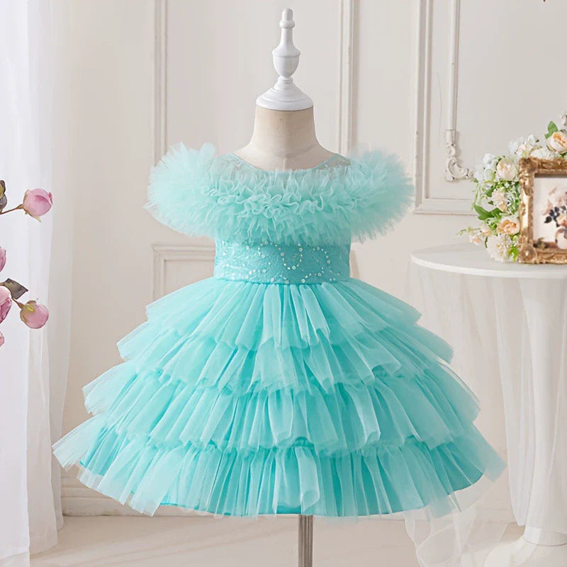 Vestido Infantil de Festa Tule Bufante