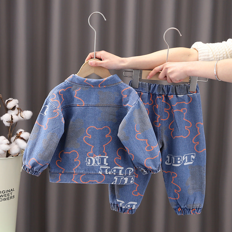 Conjunto Infantil Jeans Ursinhos 3 Peças