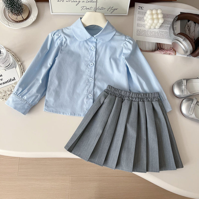 Conjunto Infantil Feminino 3 Peças Tricô e Plíssadinha