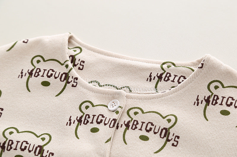 Conjunto Infantil Masculino 3 Peças Ursinho e Carrinho