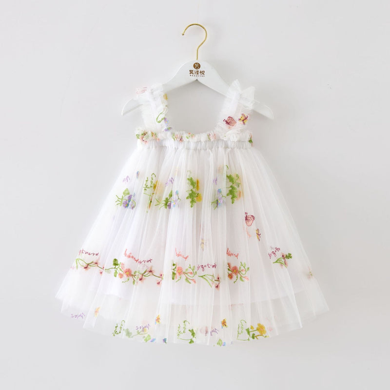 Vestido Infantil Tule Florzinhas