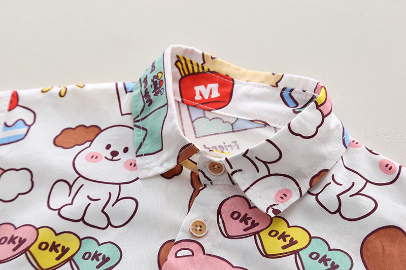 Conjunto Infantil Masculino Bichinhos Bolsinhos