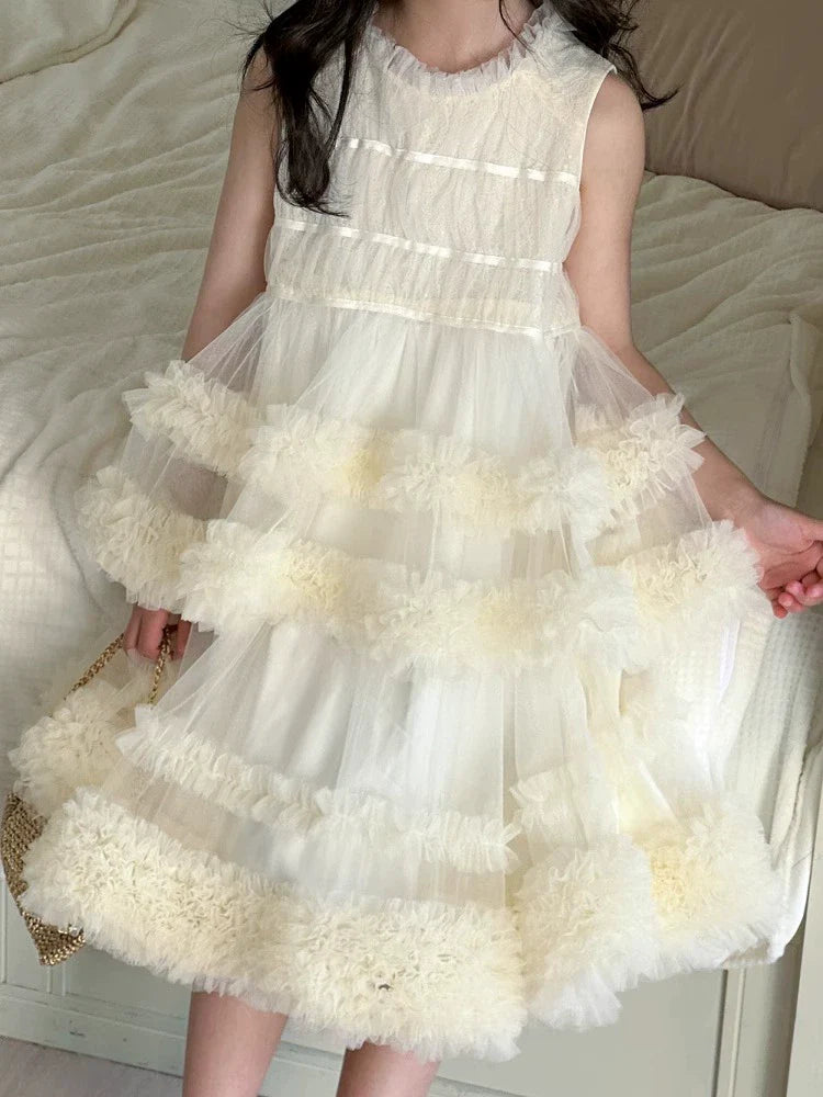 Vestido Infantil Tule Camadas