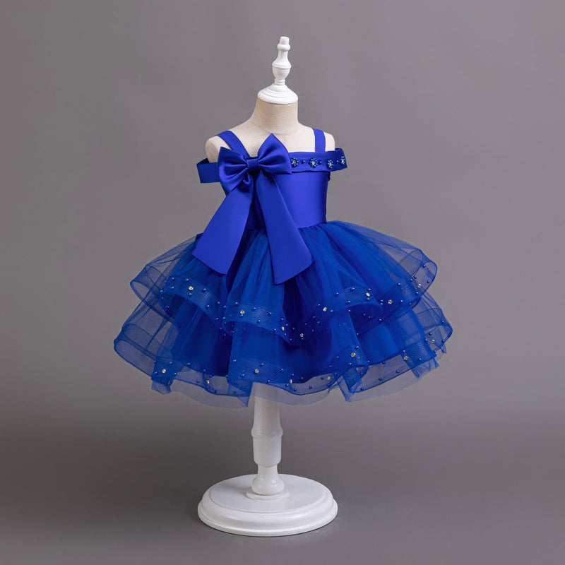 Vestido De Festa Infantil Pérolas e Lacinho