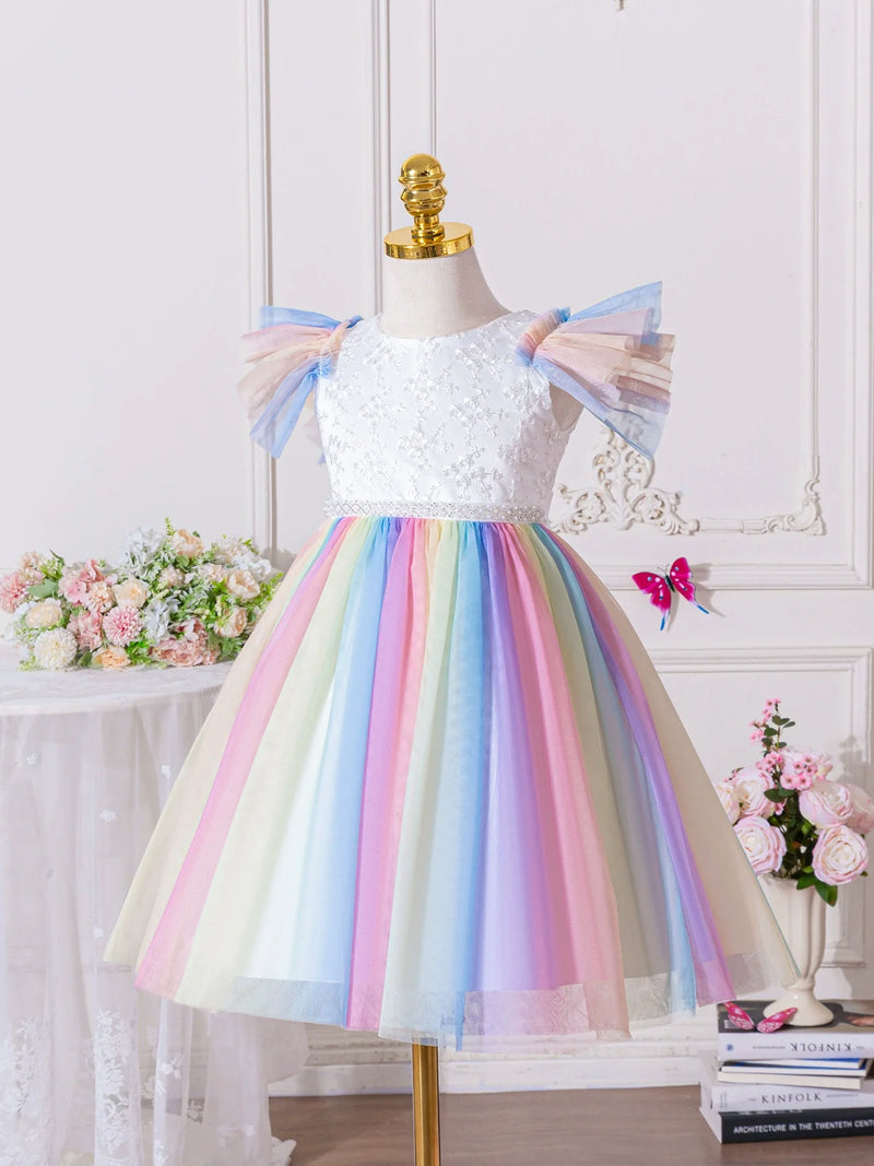 Vestido Infantil Floral e Colors