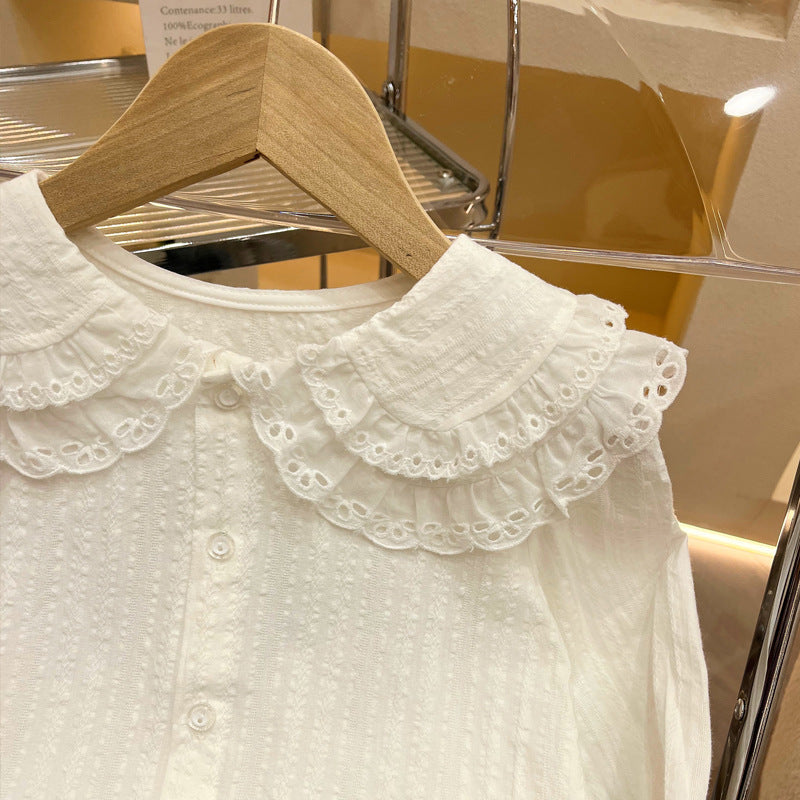 Camisa Infantil Feminina Rendada