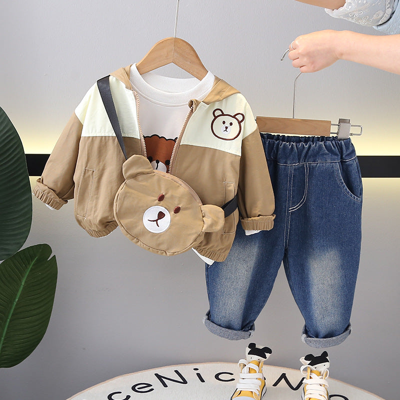 Conjunto Infantil 3 Peças Bichinho + Bolsinha