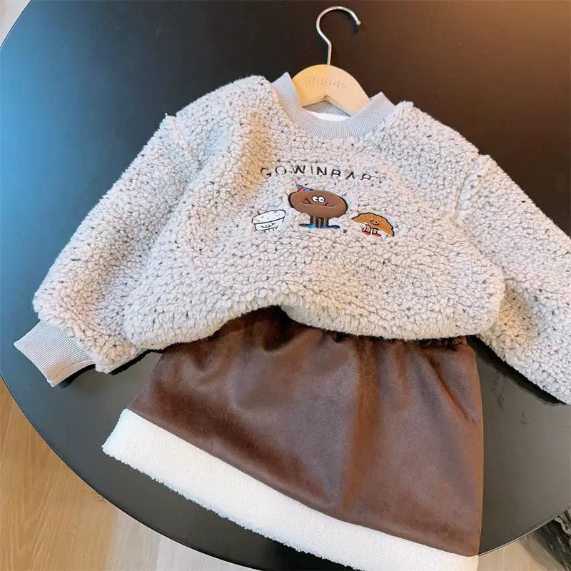 Conjunto Infantil Feminino Suéter + Saia