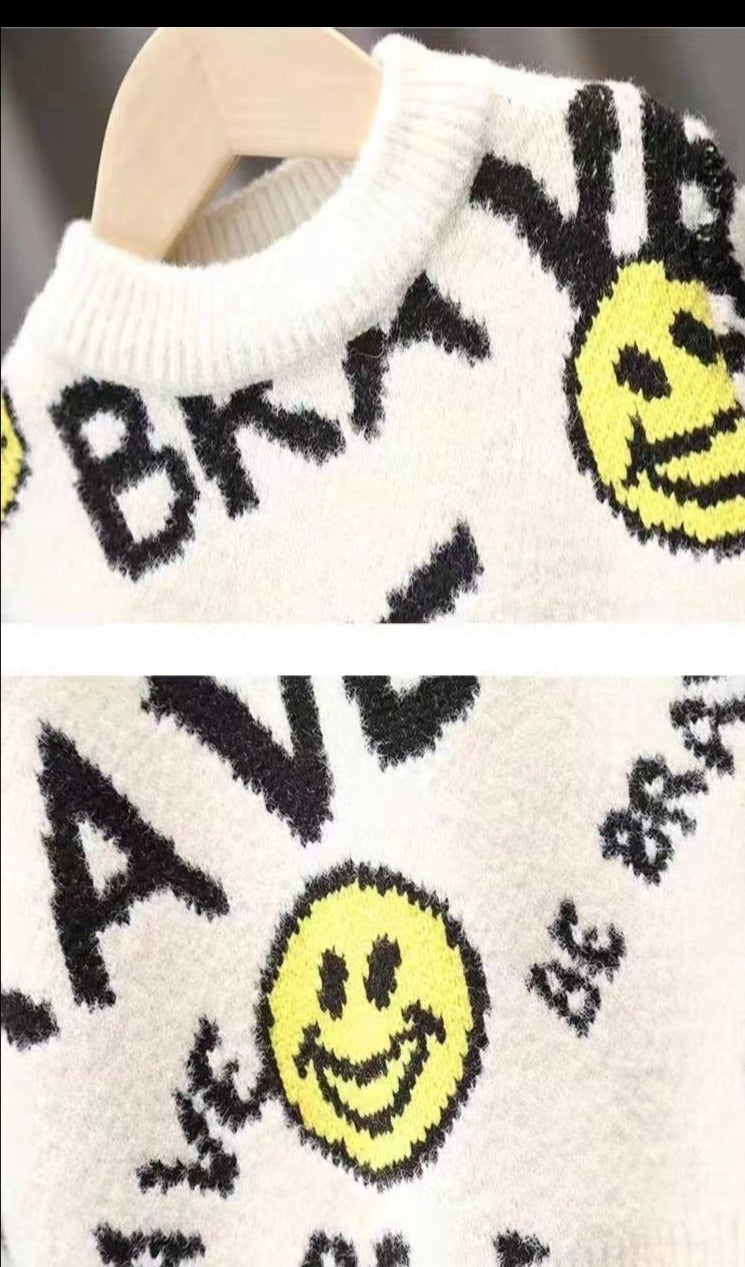 Blusa Infantil Inverno Emoji Feliz