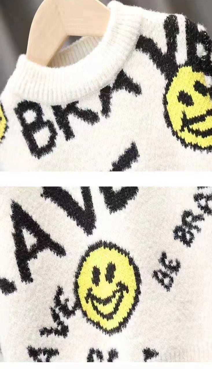 Blusa Infantil Inverno Emoji Feliz