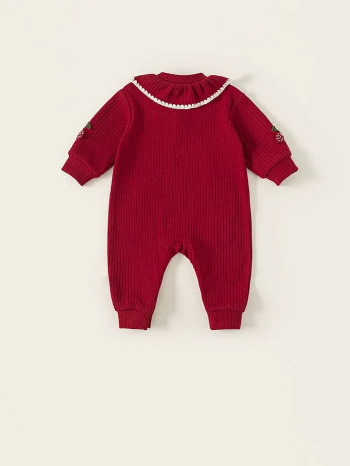 Macacão Infantil Vermelho Cerejas