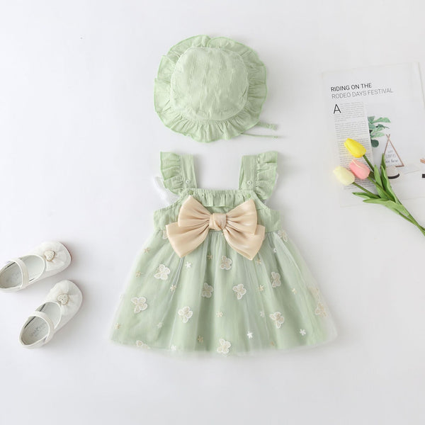 Vestido Infantil Borboletinhas e Lacinho