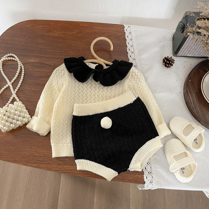 Conjunto Infantil Feminino Tricô Golinha