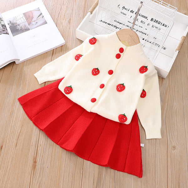 Conjunto Infantil Tricô Mussí Frutinhas e Florzinhas