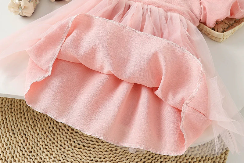 Vestido Infantil Tule Lacinho
