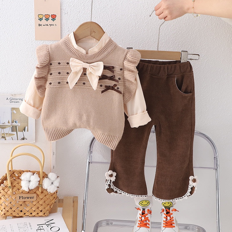 Conjunto Infantil Feminino Lacinho 3 Peças