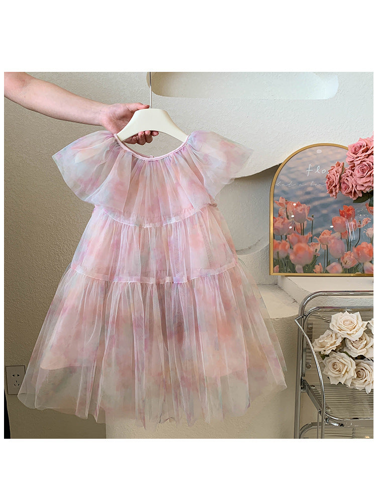Vestido Infantil Tule Babados