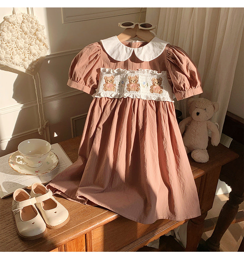 Vestido Infantil Marrom Ursinhos