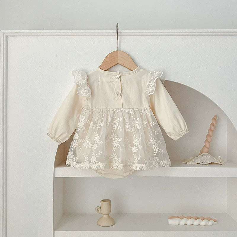 Vestido Infantil Rendado Florzinhas