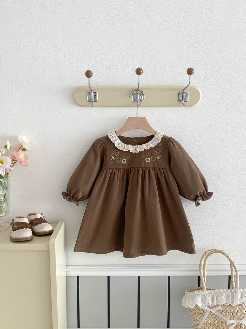 Vestido Infantil Bordadinho Florzinhas