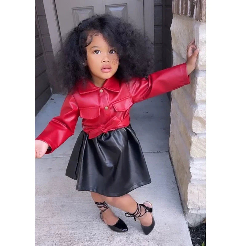 Vestido Infantil Couro Boutique