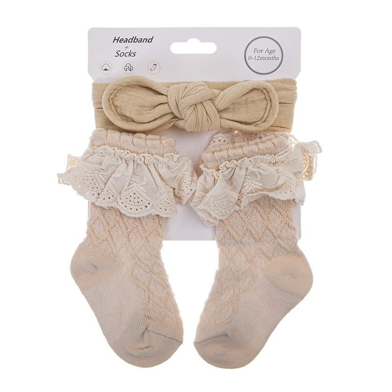 Meia + Faixa De Cabelo Infantil