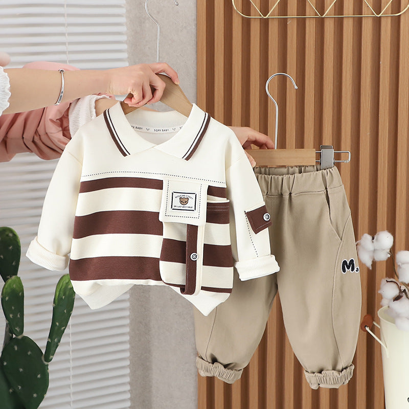 Conjunto Infantil Masculino Lístras Bolsinhos