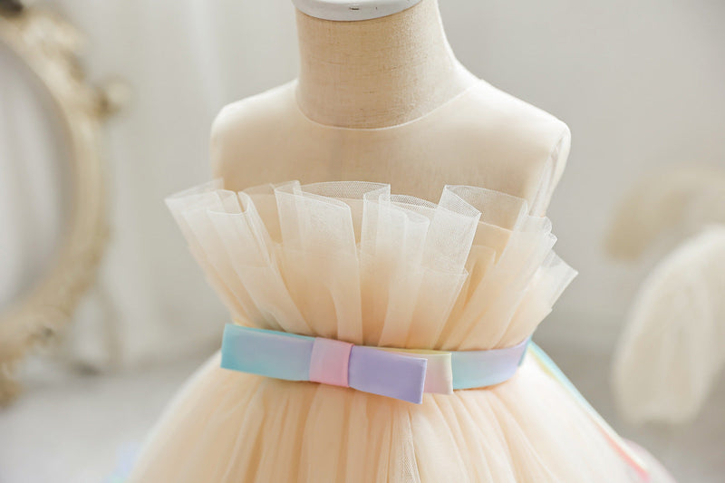 Vestido Infantil Tule Colors